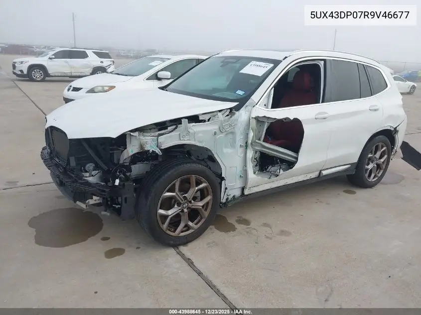 2024 BMW X3 Sdrive30I VIN: 5UX43DP07R9V46677 Lot: 43988645