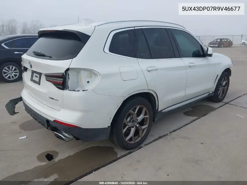 2024 BMW X3 Sdrive30I VIN: 5UX43DP07R9V46677 Lot: 43988645
