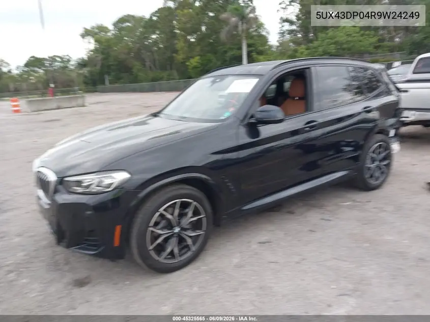 2024 BMW X3 Sdrive30I VIN: 5UX43DP04R9W24249 Lot: 45325565
