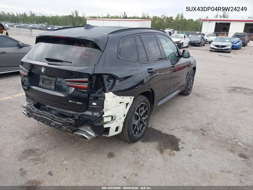 2024 BMW X3 Sdrive30I VIN: 5UX43DP04R9W24249 Lot: 45325565