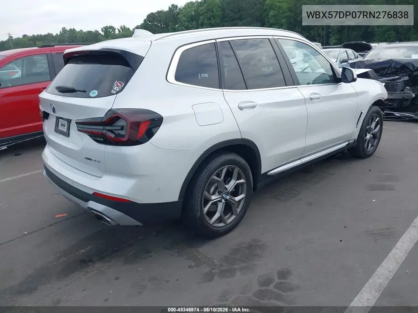 2024 BMW X3 xDrive30I VIN: WBX57DP07RN276838 Lot: 45346974