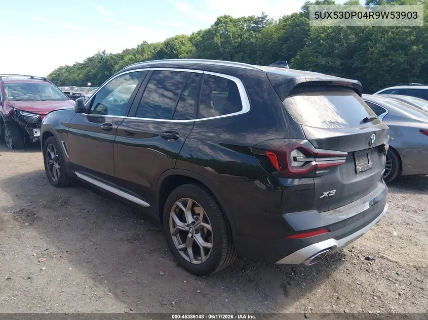 2024 BMW X3 xDrive30I VIN: 5UX53DP04R9W53903 Lot: 45386148