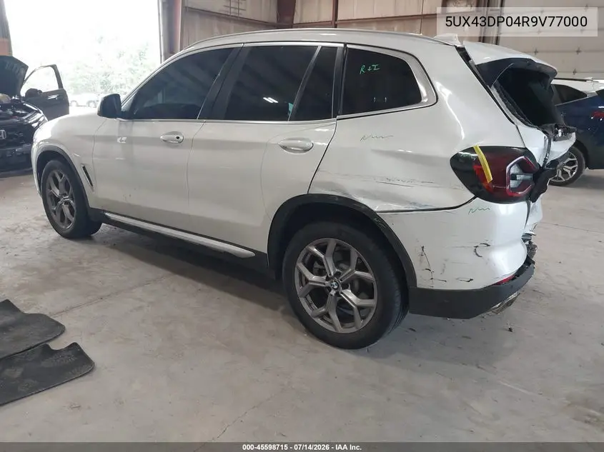 2024 BMW X3 Sdrive30I VIN: 5UX43DP04R9V77000 Lot: 45598715