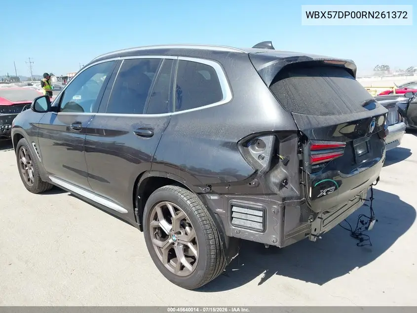 2024 BMW X3 xDrive30I VIN: WBX57DP00RN261372 Lot: 45640014