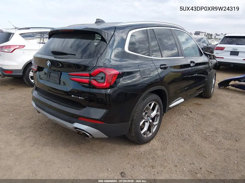 2024 BMW X3 Sdrive30I VIN: 5UX43DP0XR9W24319 Lot: 45666955