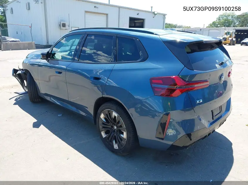 2025 BMW X3 M50 xDrive VIN: 5UX73GP09S9100258 Lot: 45429383