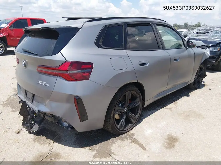 2025 BMW X3 30 xDrive VIN: 5UX53GP03S9032627 Lot: 45492117