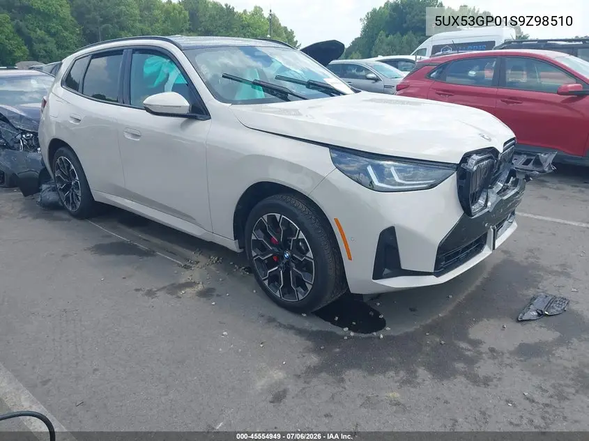 2025 BMW X3 30 xDrive VIN: 5UX53GP01S9Z98510 Lot: 45554949