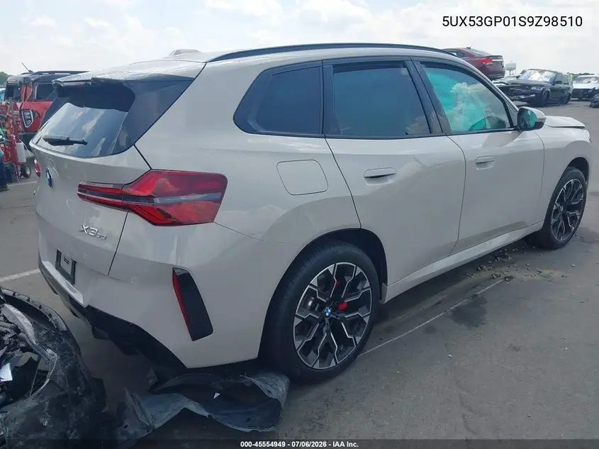 2025 BMW X3 30 xDrive VIN: 5UX53GP01S9Z98510 Lot: 45554949