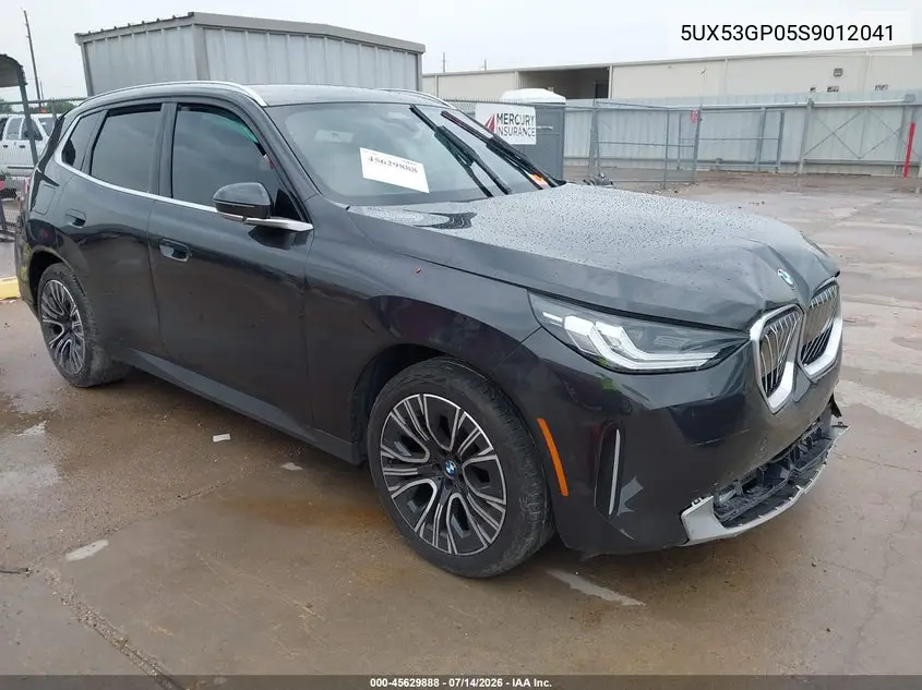 2025 BMW X3 30 xDrive VIN: 5UX53GP05S9012041 Lot: 45629888