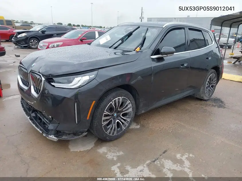 2025 BMW X3 30 xDrive VIN: 5UX53GP05S9012041 Lot: 45629888