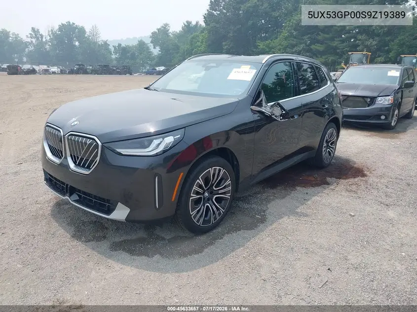 2025 BMW X3 30 xDrive VIN: 5UX53GP00S9Z19389 Lot: 45633657