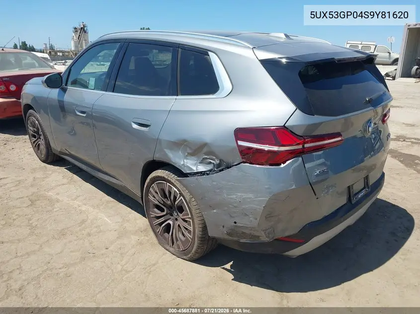 2025 BMW X3 30 xDrive VIN: 5UX53GP04S9Y81620 Lot: 45687881