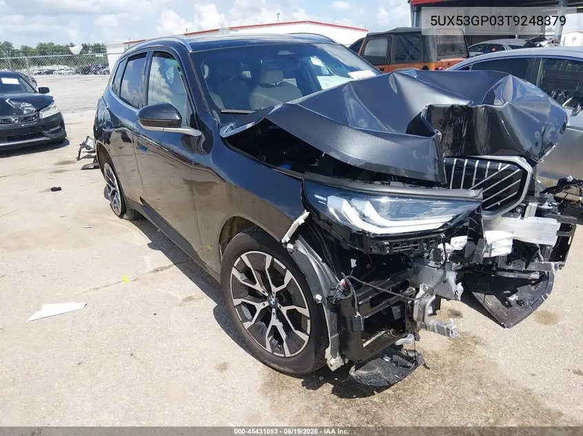 2026 BMW X3 30 xDrive VIN: 5UX53GP03T9248379 Lot: 45431053