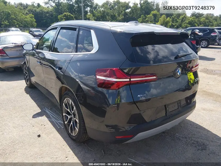 2026 BMW X3 30 xDrive VIN: 5UX53GP03T9248379 Lot: 45431053