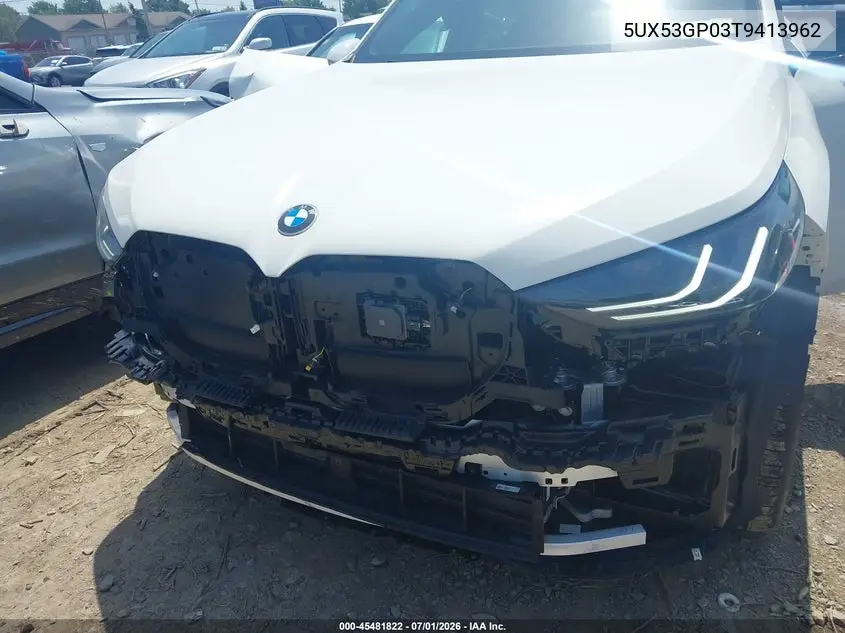 2026 BMW X3 30 xDrive VIN: 5UX53GP03T9413962 Lot: 45481822