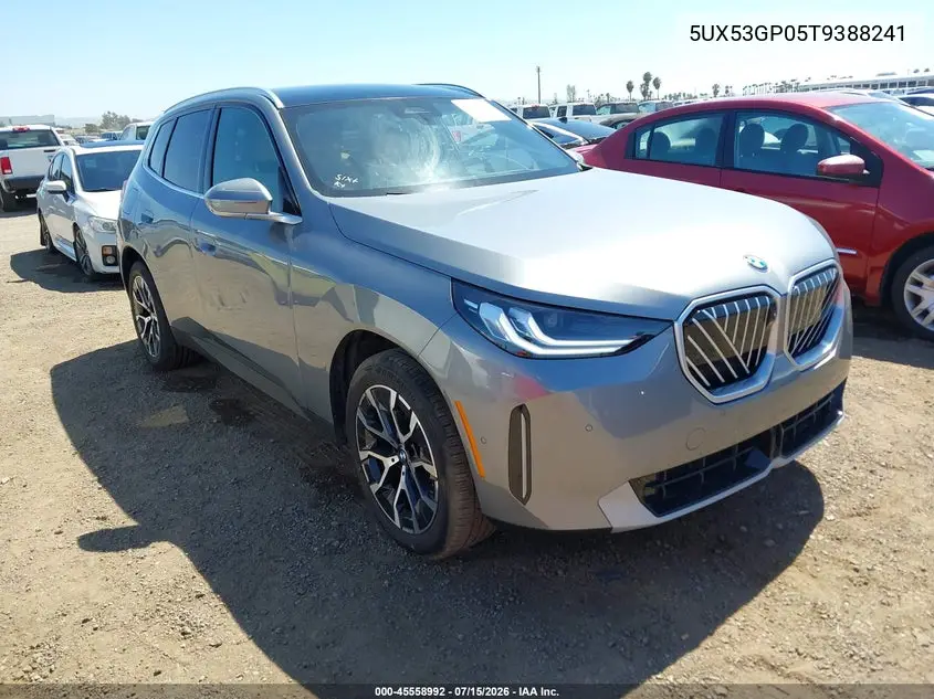 2026 BMW X3 30 xDrive VIN: 5UX53GP05T9388241 Lot: 45558992