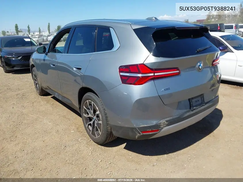 2026 BMW X3 30 xDrive VIN: 5UX53GP05T9388241 Lot: 45558992