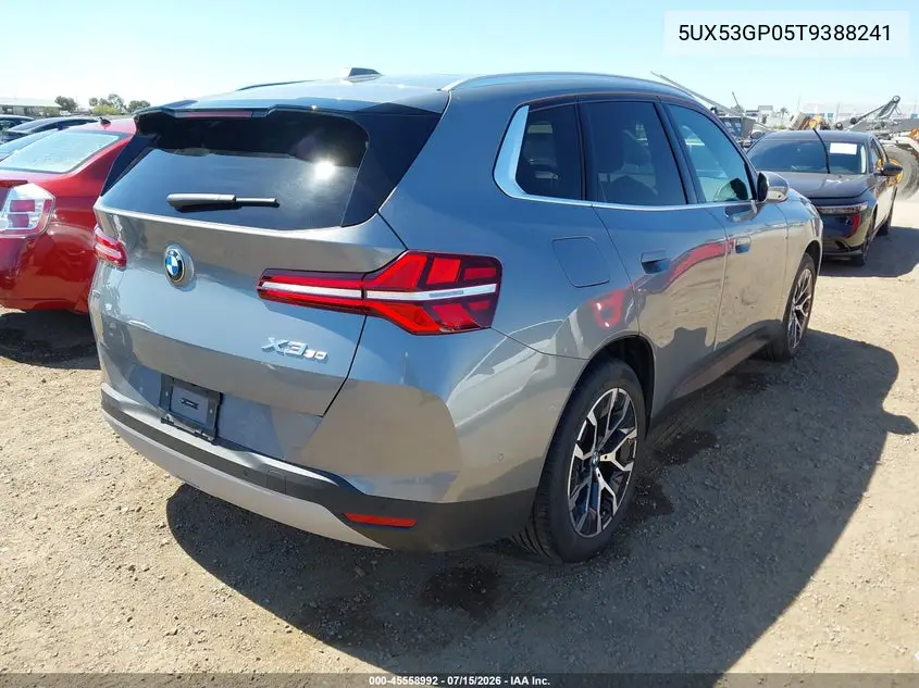 2026 BMW X3 30 xDrive VIN: 5UX53GP05T9388241 Lot: 45558992