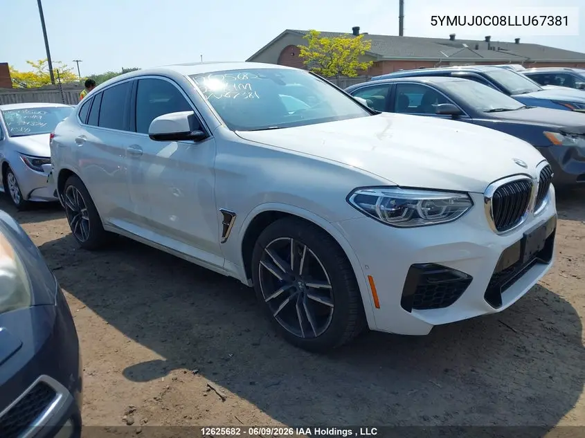2020 BMW X4 M Competition VIN: 5YMUJ0C08LLU67381 Lot: 12625682X