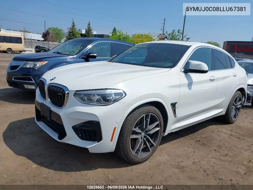 2020 BMW X4 M Competition VIN: 5YMUJ0C08LLU67381 Lot: 12625682X