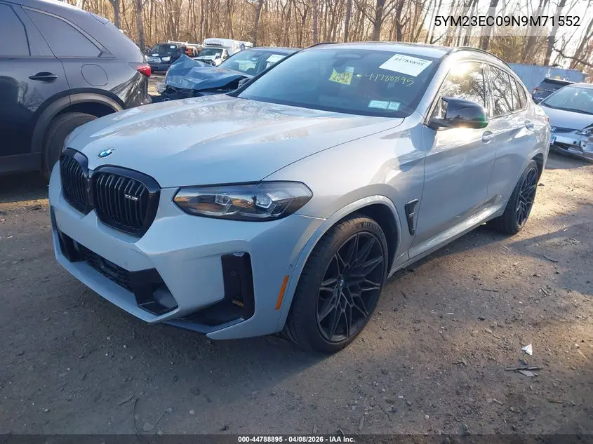 2022 BMW X4 M VIN: 5YM23EC09N9M71552 Lot: 44788895