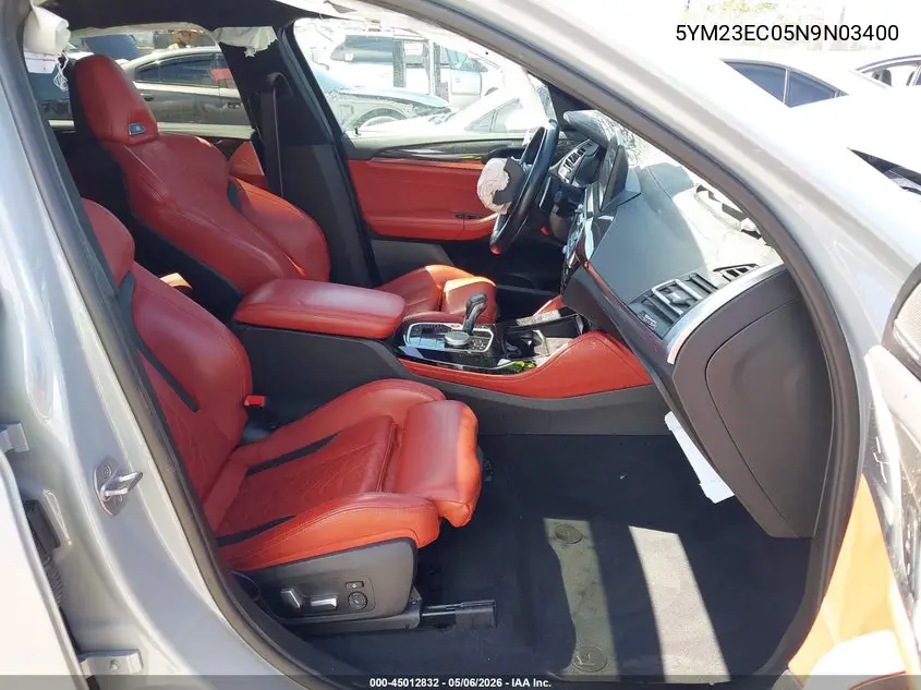 2022 BMW X4 M VIN: 5YM23EC05N9N03400 Lot: 45012832