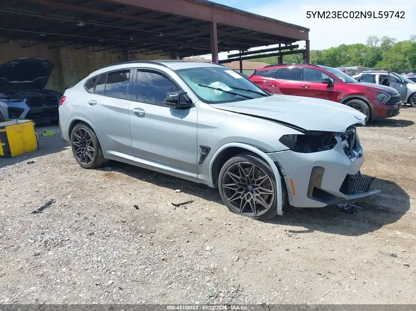 2022 BMW X4 M VIN: 5YM23EC02N9L59742 Lot: 45136553