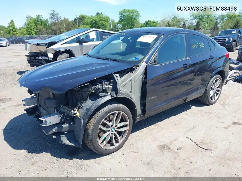 2015 BMW X4 xDrive28I VIN: 5UXXW3C51F0M88498 Lot: 44971305