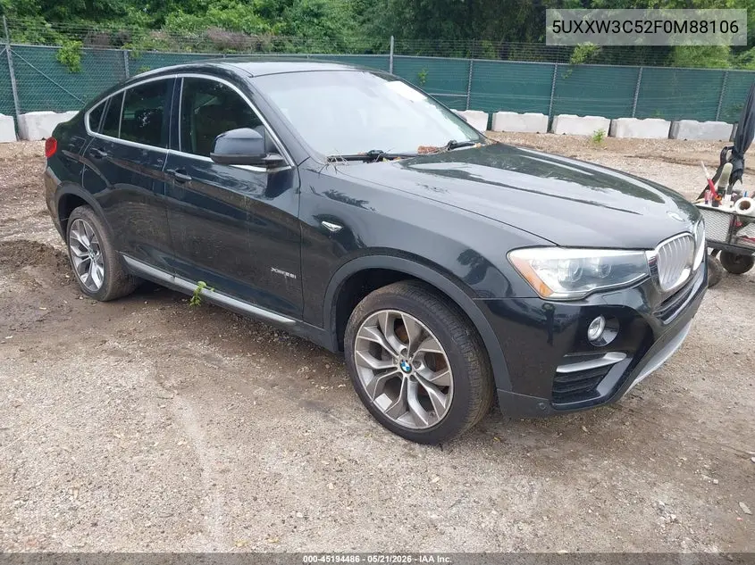 2015 BMW X4 xDrive28I VIN: 5UXXW3C52F0M88106 Lot: 45194486