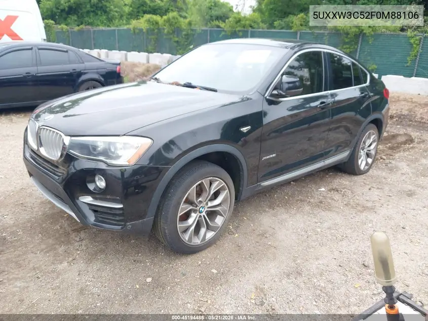 2015 BMW X4 xDrive28I VIN: 5UXXW3C52F0M88106 Lot: 45194486