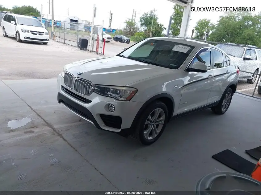 2015 BMW X4 xDrive28I VIN: 5UXXW3C57F0M88618 Lot: 45199252