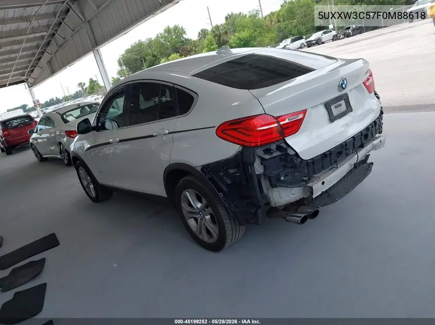 2015 BMW X4 xDrive28I VIN: 5UXXW3C57F0M88618 Lot: 45199252