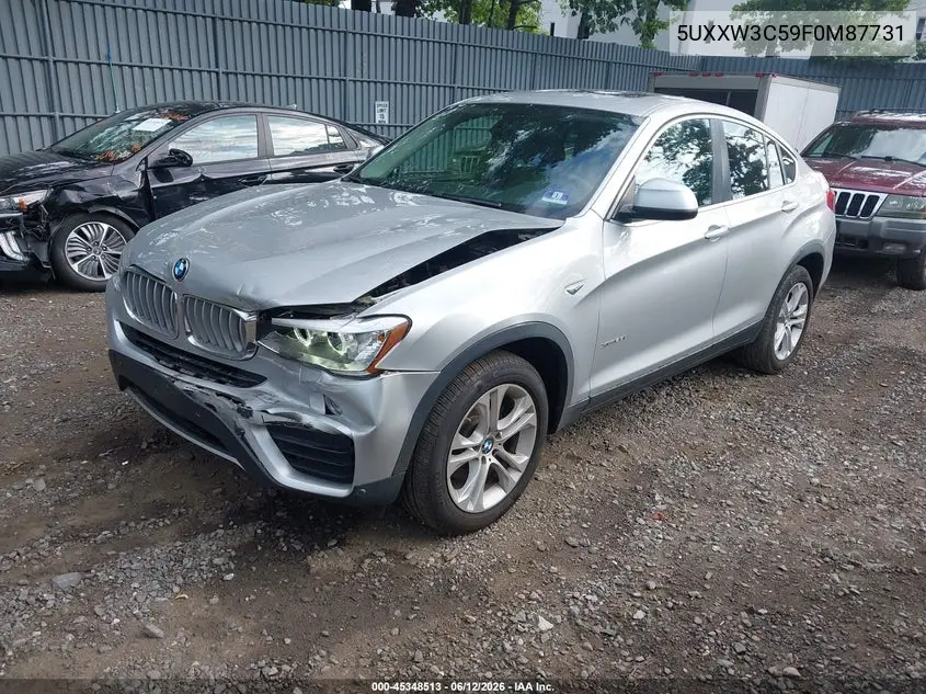 2015 BMW X4 xDrive28I VIN: 5UXXW3C59F0M87731 Lot: 45348513