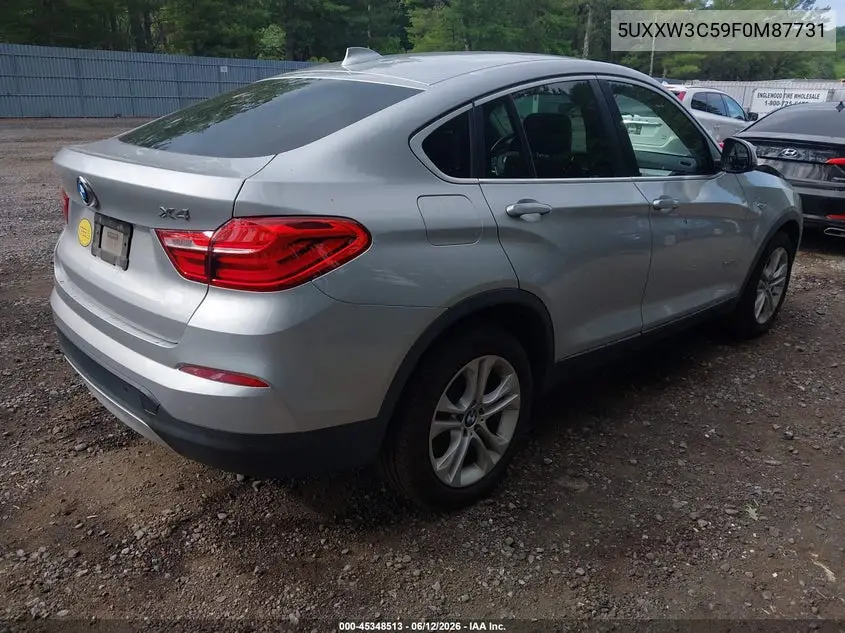 2015 BMW X4 xDrive28I VIN: 5UXXW3C59F0M87731 Lot: 45348513