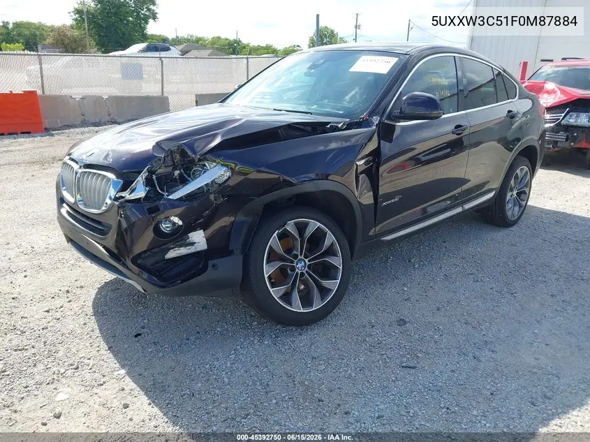 2015 BMW X4 xDrive28I VIN: 5UXXW3C51F0M87884 Lot: 45392750