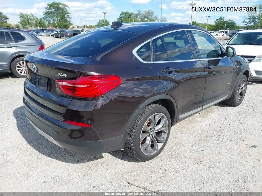 2015 BMW X4 xDrive28I VIN: 5UXXW3C51F0M87884 Lot: 45392750