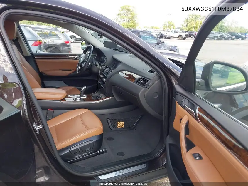 2015 BMW X4 xDrive28I VIN: 5UXXW3C51F0M87884 Lot: 45392750