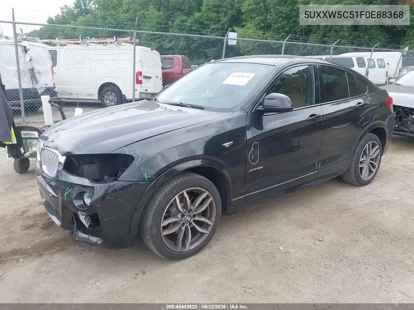 2015 BMW X4 xDrive35I VIN: 5UXXW5C51F0E88368 Lot: 45443620