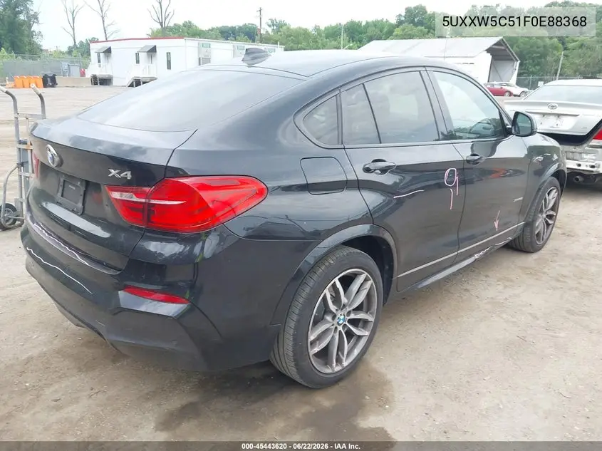 2015 BMW X4 xDrive35I VIN: 5UXXW5C51F0E88368 Lot: 45443620