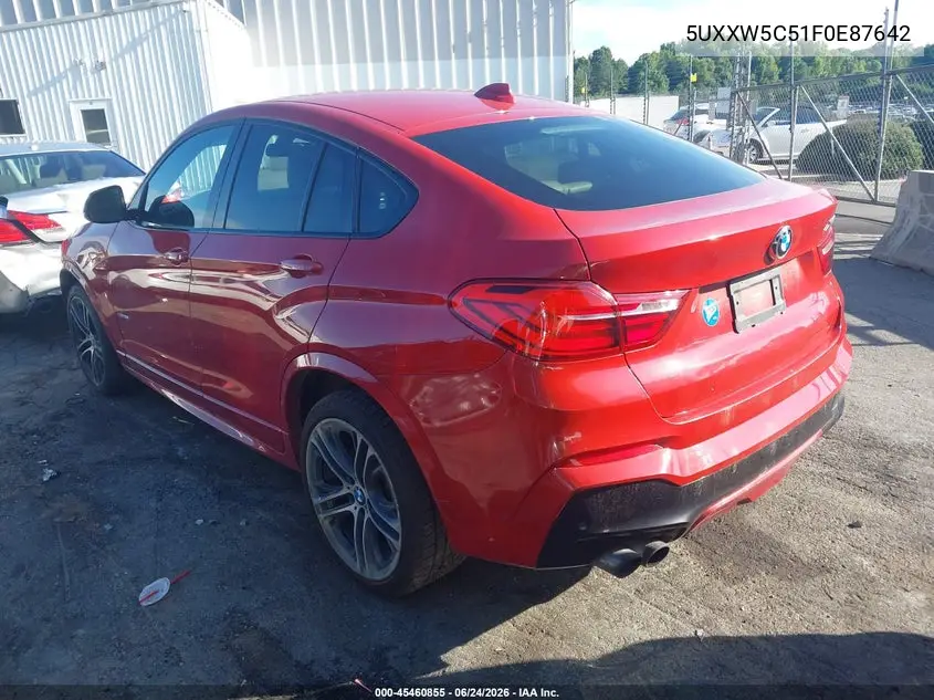 2015 BMW X4 xDrive35I VIN: 5UXXW5C51F0E87642 Lot: 45460855