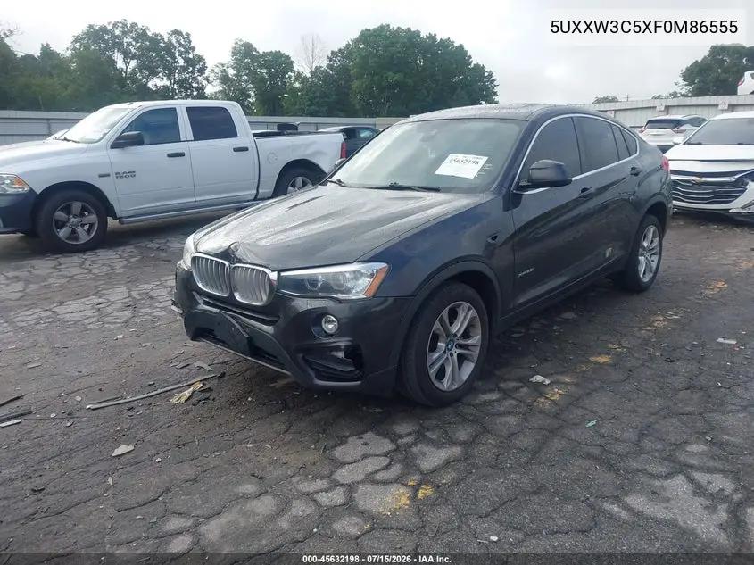 2015 BMW X4 xDrive28I VIN: 5UXXW3C5XF0M86555 Lot: 45632198