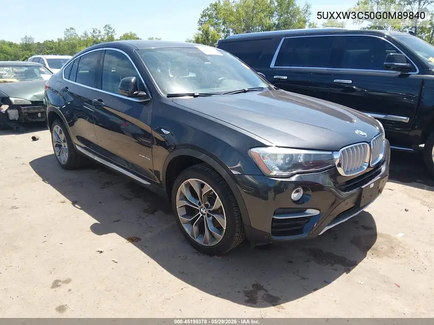 2016 BMW X4 xDrive28I VIN: 5UXXW3C50G0M89840 Lot: 45195378