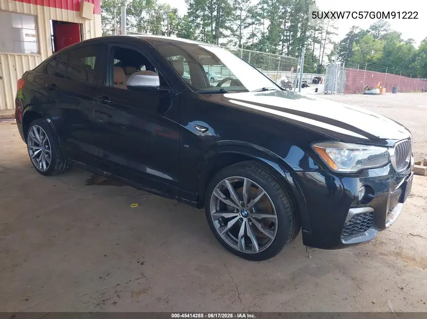 2016 BMW X4 M40I VIN: 5UXXW7C57G0M91222 Lot: 45414285