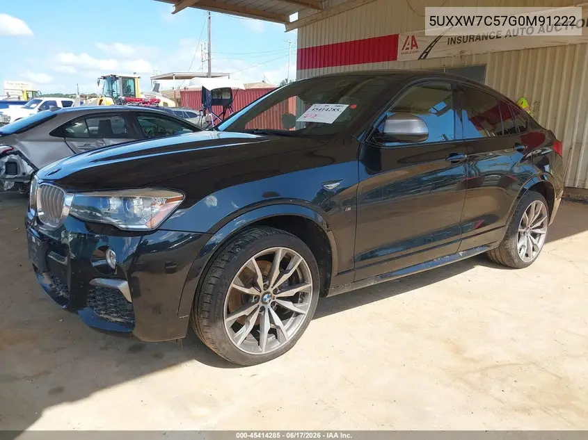 2016 BMW X4 M40I VIN: 5UXXW7C57G0M91222 Lot: 45414285
