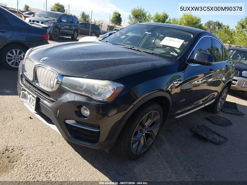 2016 BMW X4 xDrive28I VIN: 5UXXW3C5XG0M90378 Lot: 45490634