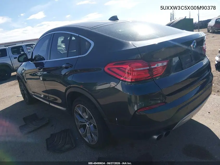 2016 BMW X4 xDrive28I VIN: 5UXXW3C5XG0M90378 Lot: 45490634