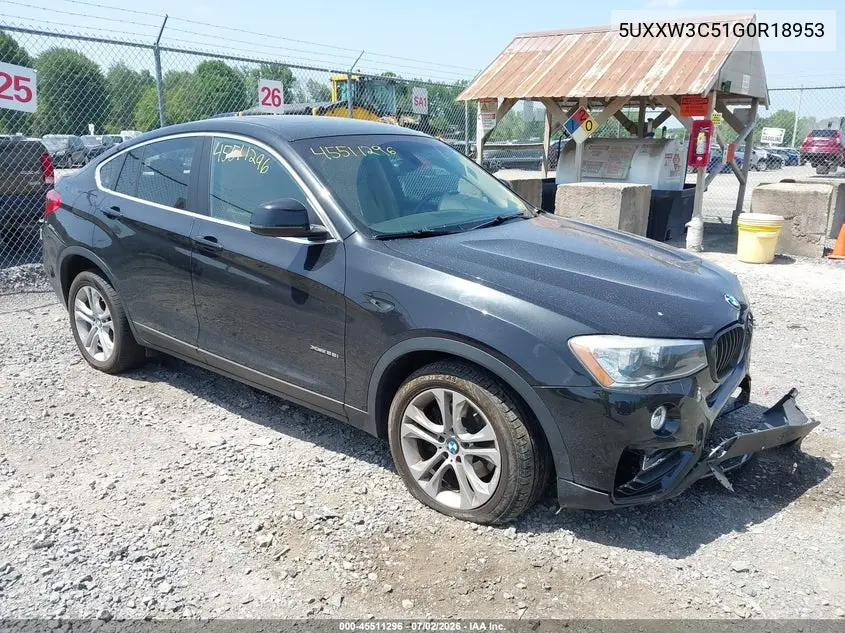 2016 BMW X4 xDrive28I VIN: 5UXXW3C51G0R18953 Lot: 45511296