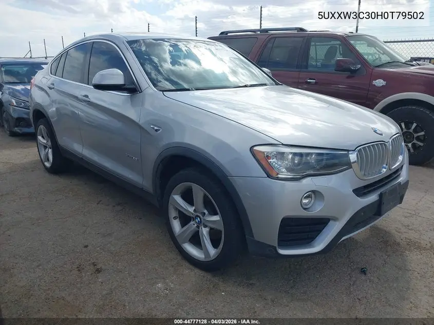 2017 BMW X4 xDrive28I VIN: 5UXXW3C30H0T79502 Lot: 44777128