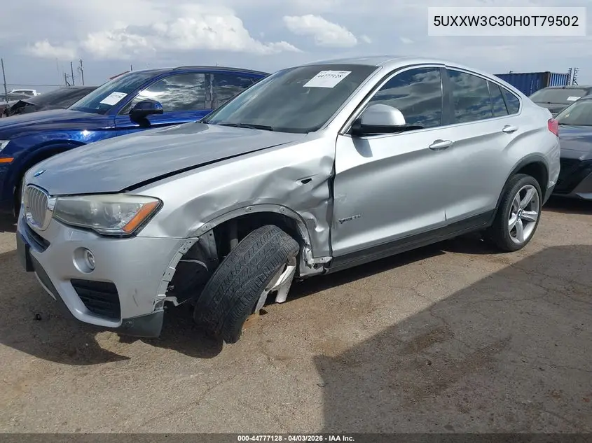 2017 BMW X4 xDrive28I VIN: 5UXXW3C30H0T79502 Lot: 44777128